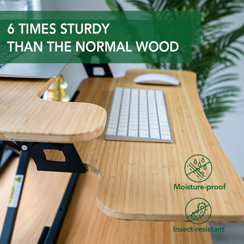 AlcoveRiser Bamboo Standing Desk Converters- 28