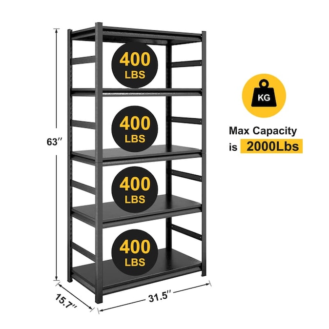 FS2B 5 Tier Heavy Duty Metal Shelving Unit
