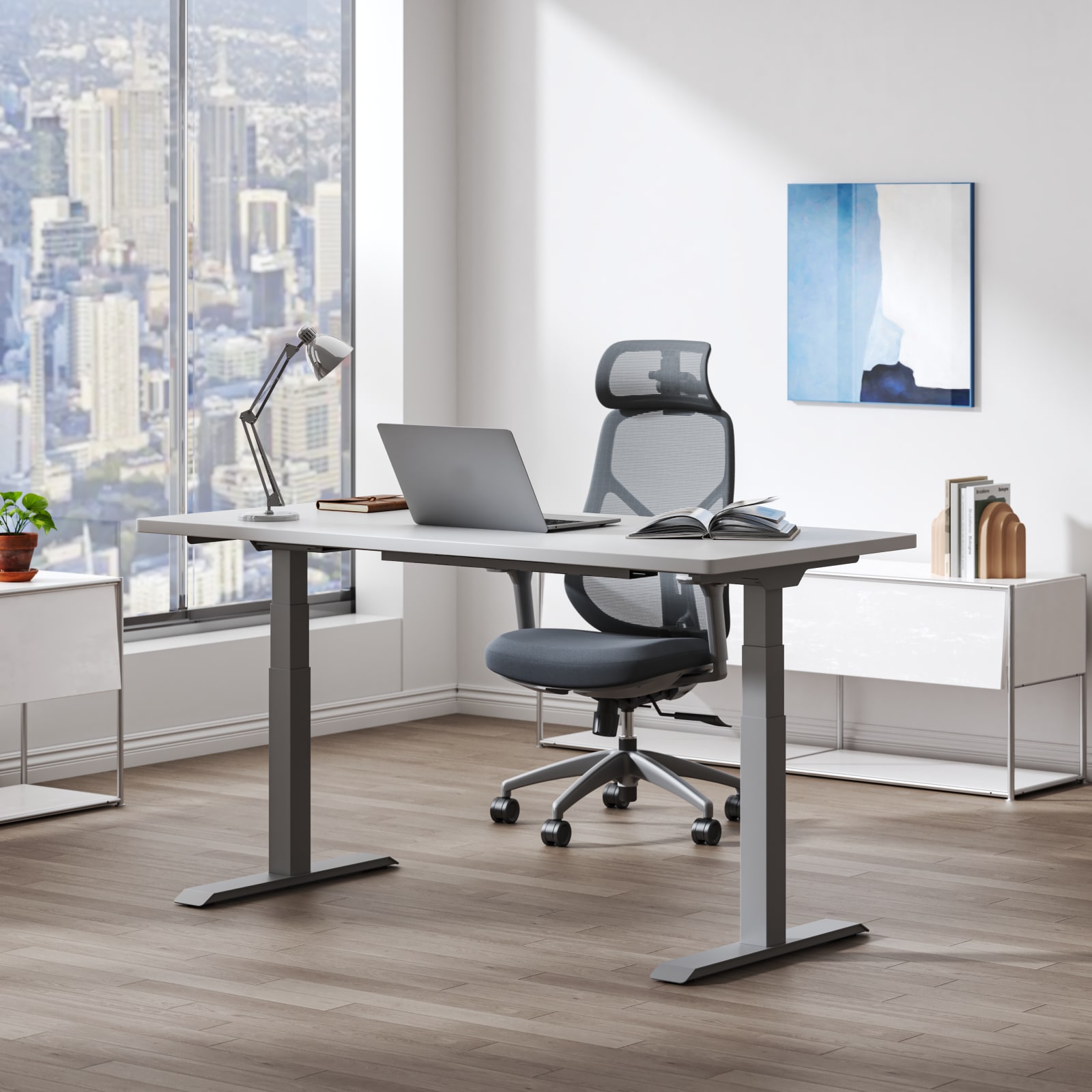 Electric Height Adjustable Standing Desk: Dual Motor Economical