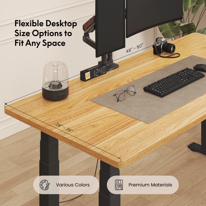 Flexispot E7 140×70cm オーク Electric Height Adjustable Standing